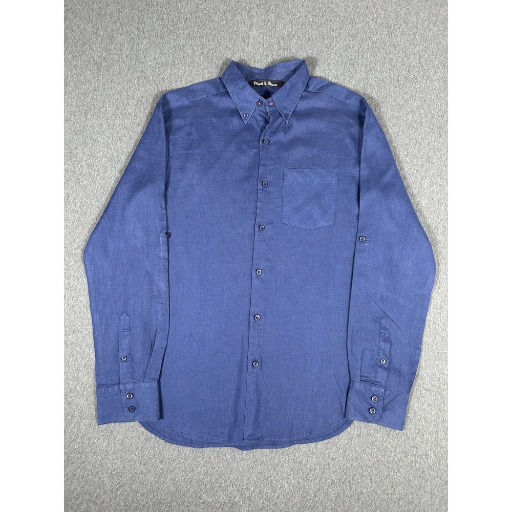 Canterbury of New Zealand 100% Linen Long Sleeve Button‎ Down Shirt M